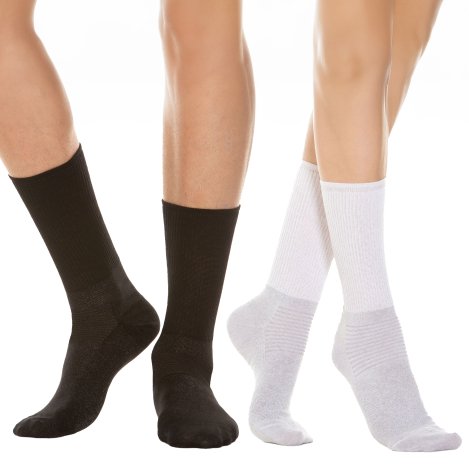Diabetische korte sok zilverdraad 550 - 550 nero bianco - 550